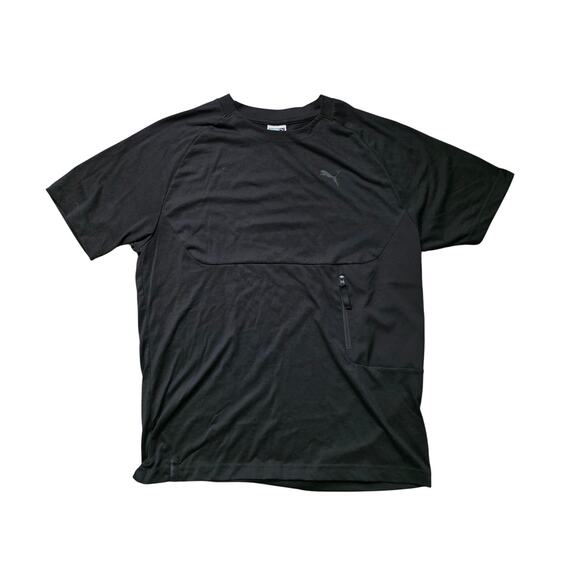 Puma Regular Fit Cotton Tee Men’s Large Black - Picture 1 of 8